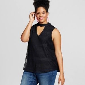 Want & Need – Black Gigi Cutout Tank NWT!